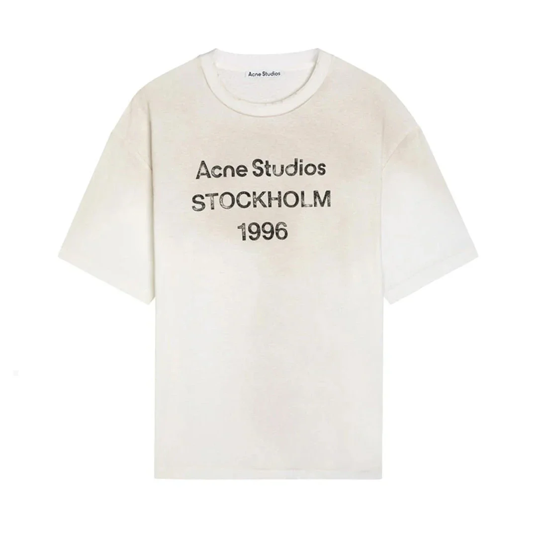 Acne Studios Stockholm Logo T-Shirt Relaxed Fit White