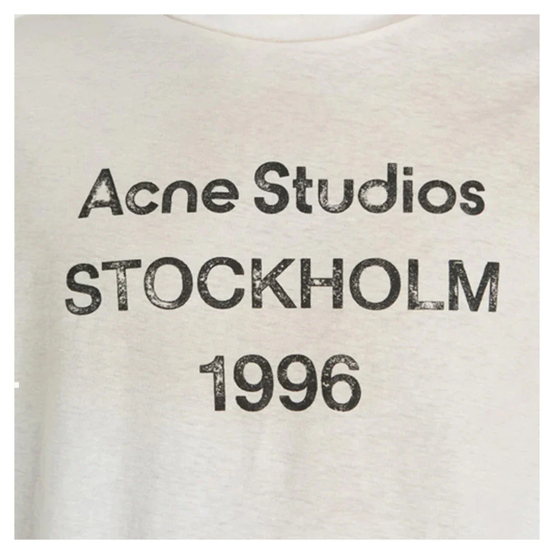 Acne Studios Stockholm Logo T-Shirt Relaxed Fit White - Image 2