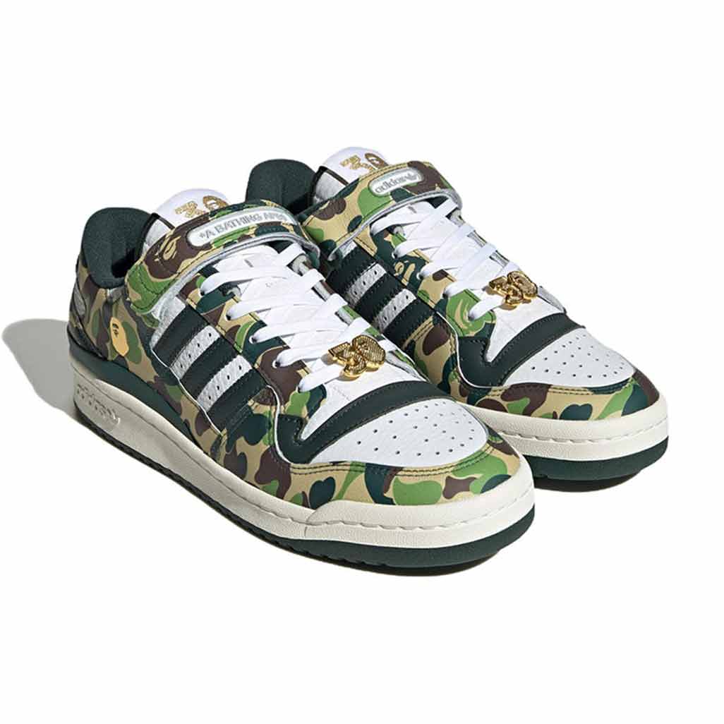adidas Forum 84 Low Bape 30th Anniversary 'Green Camo' - Image 3
