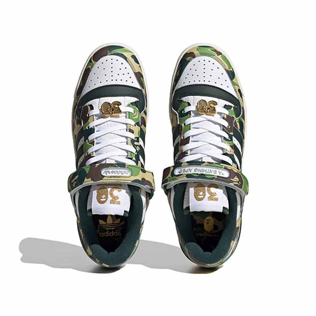 adidas Forum 84 Low Bape 30th Anniversary 'Green Camo' - Image 5