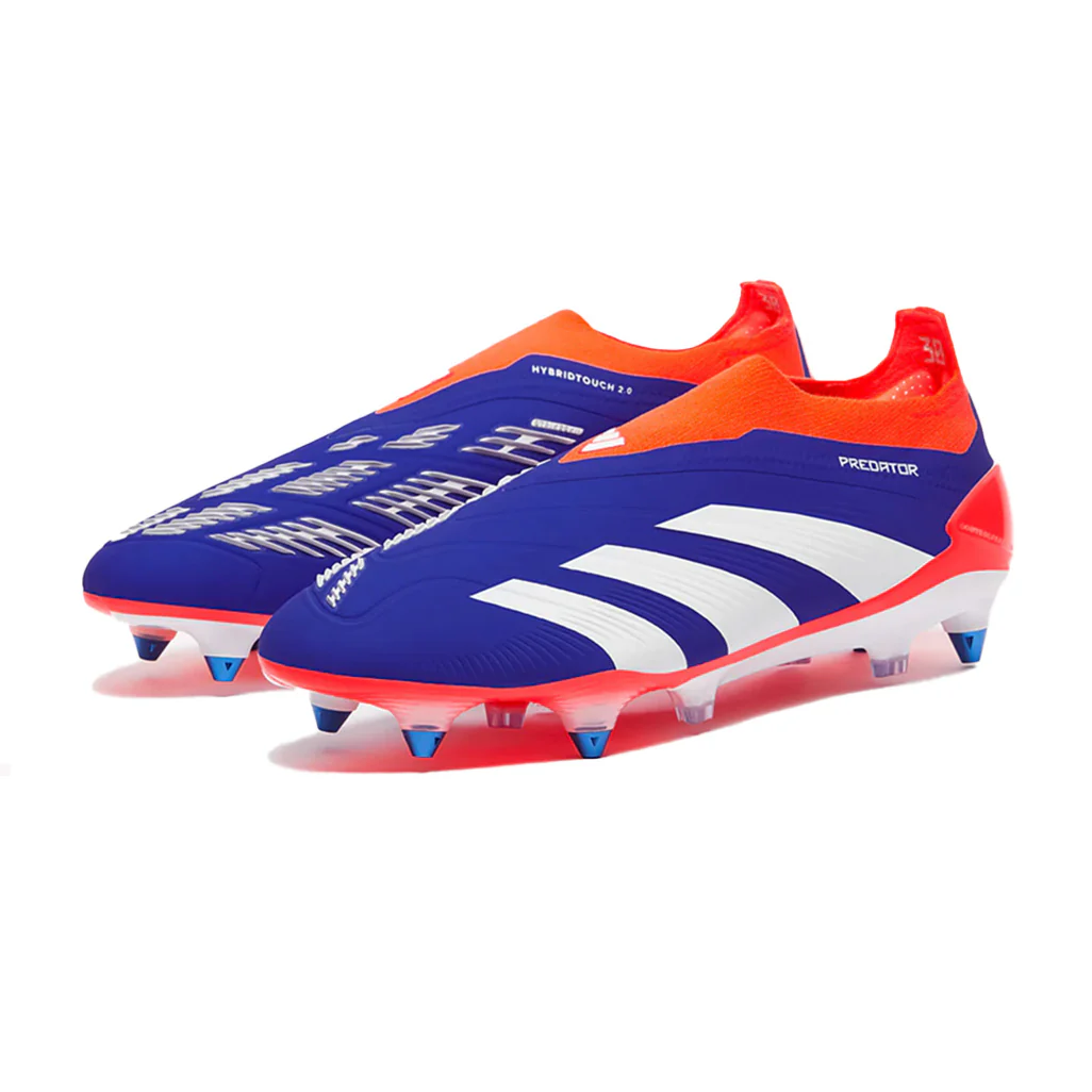 adidas Predator Elite Laceless SG Lucid Blue Cloud White Solar Red - Image 4