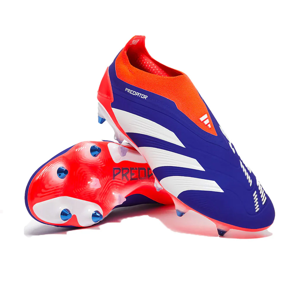 adidas Predator Elite Laceless SG Lucid Blue Cloud White Solar Red - Image 5