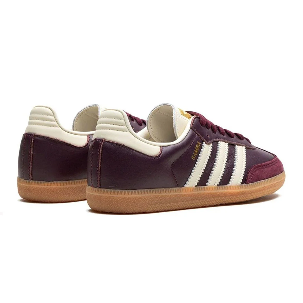 adidas Samba OG Maroon Gold Metallic W - Image 3