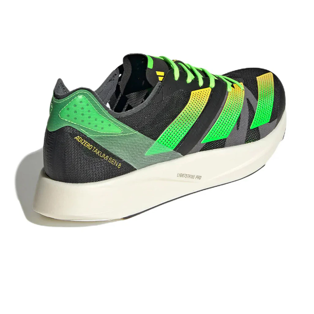 adidas Adizero Takumi Sen 8 Black Solar Green - Image 4