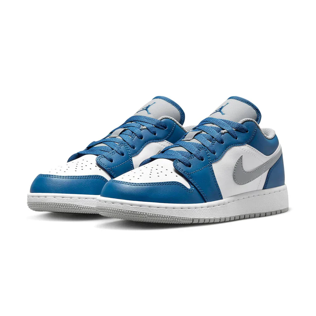 Air Jordan 1 Low GS True Blue Cement - Image 2