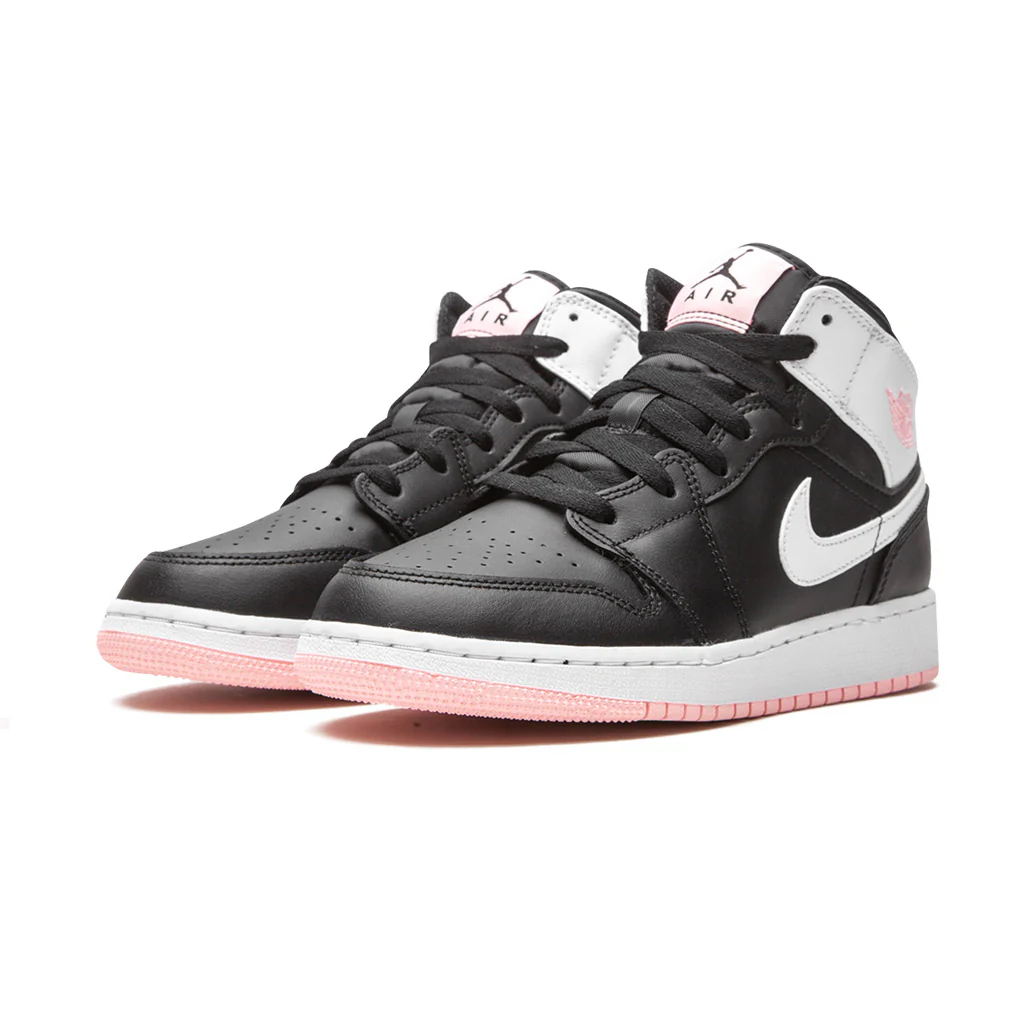 Air Jordan 1 Mid Arctic Pink Black GS - Image 3