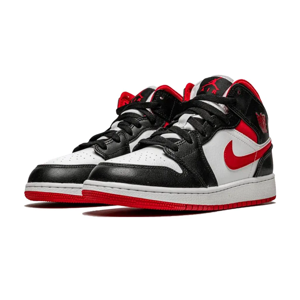 Air Jordan 1 Mid Gym Red Black White - Image 3