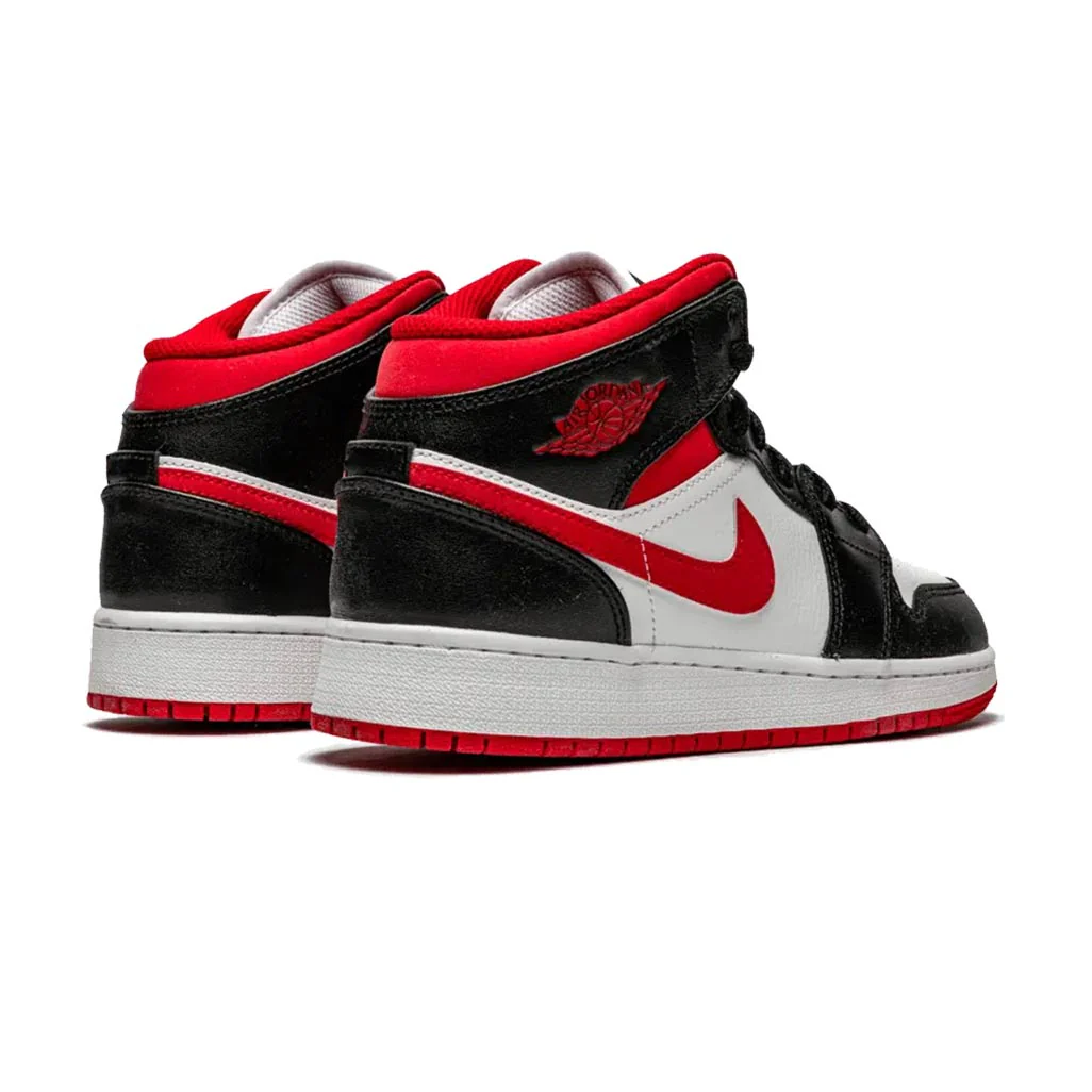 Air Jordan 1 Mid Gym Red Black White - Image 4