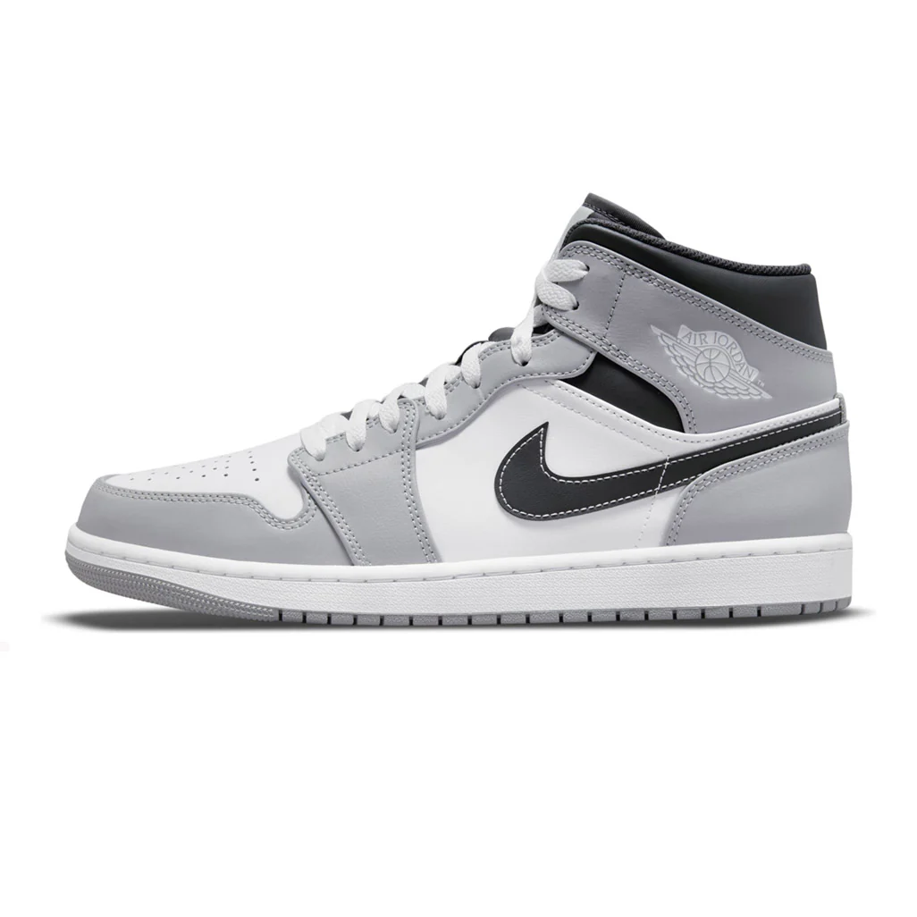 Air Jordan 1 Mid Light Smoke Grey Anthracite GS