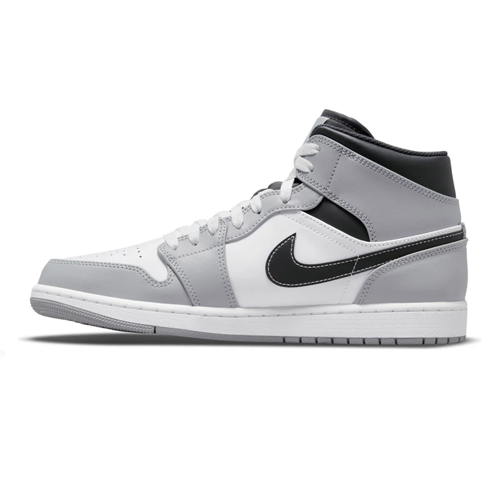 Air Jordan 1 Mid Light Smoke Grey Anthracite GS - Image 2