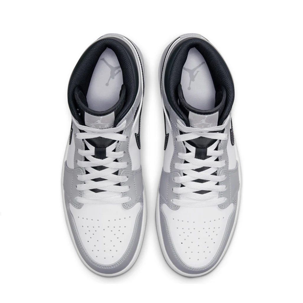 Air Jordan 1 Mid Light Smoke Grey Anthracite GS - Image 3