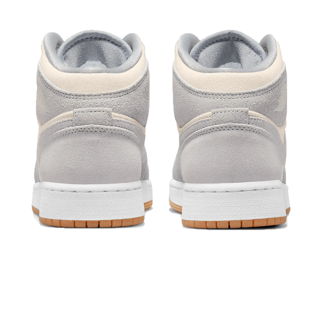 Air Jordan 1 Mid SE Coconut Milk Particle Grey GS - Image 3