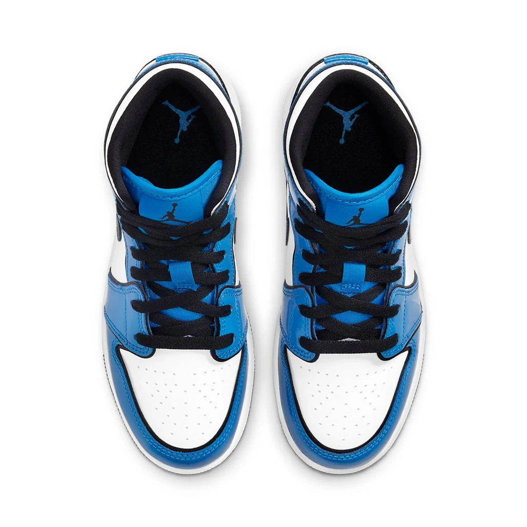 Air Jordan 1 Mid Signal Blue GS - Image 3