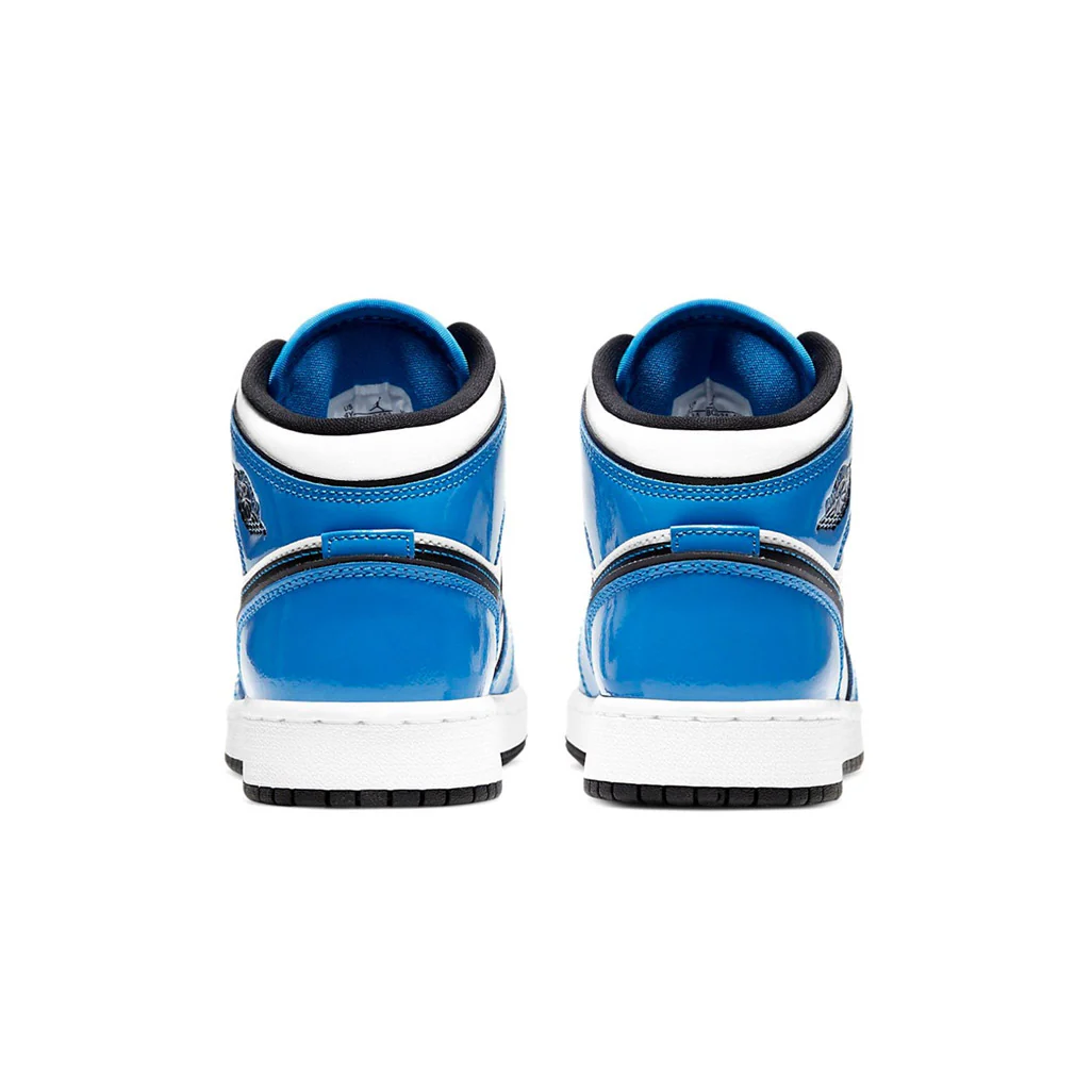 Air Jordan 1 Mid Signal Blue GS - Image 4