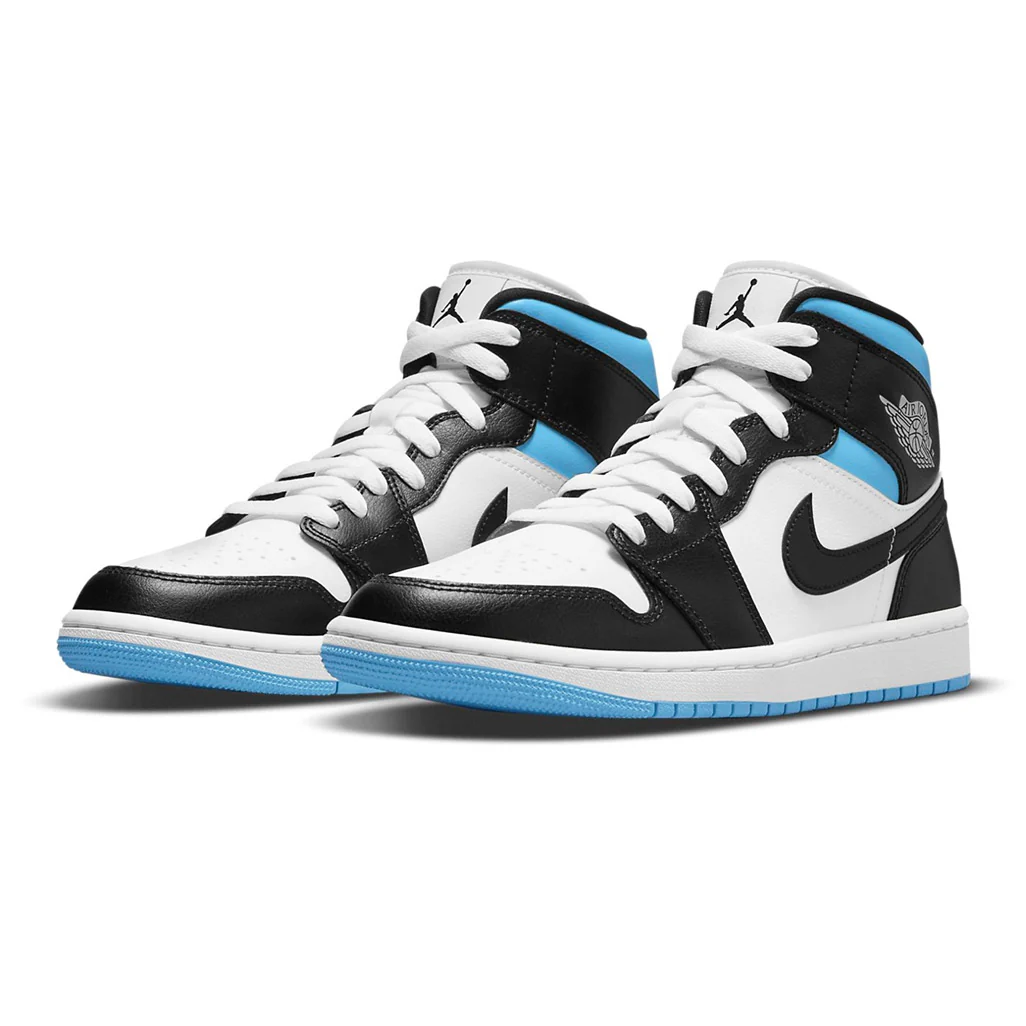 Air Jordan 1 Mid University Black White W - Image 3