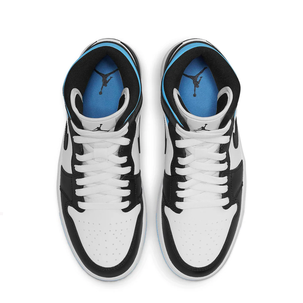 Air Jordan 1 Mid University Black White W - Image 4