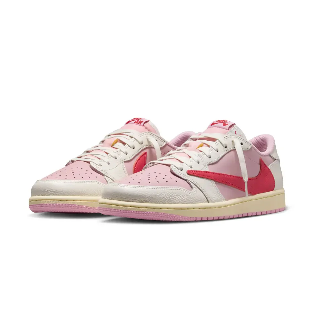 Air Jordan 1 Retro Low OG SP Travis Scott Sail Tropical Pink - Image 3
