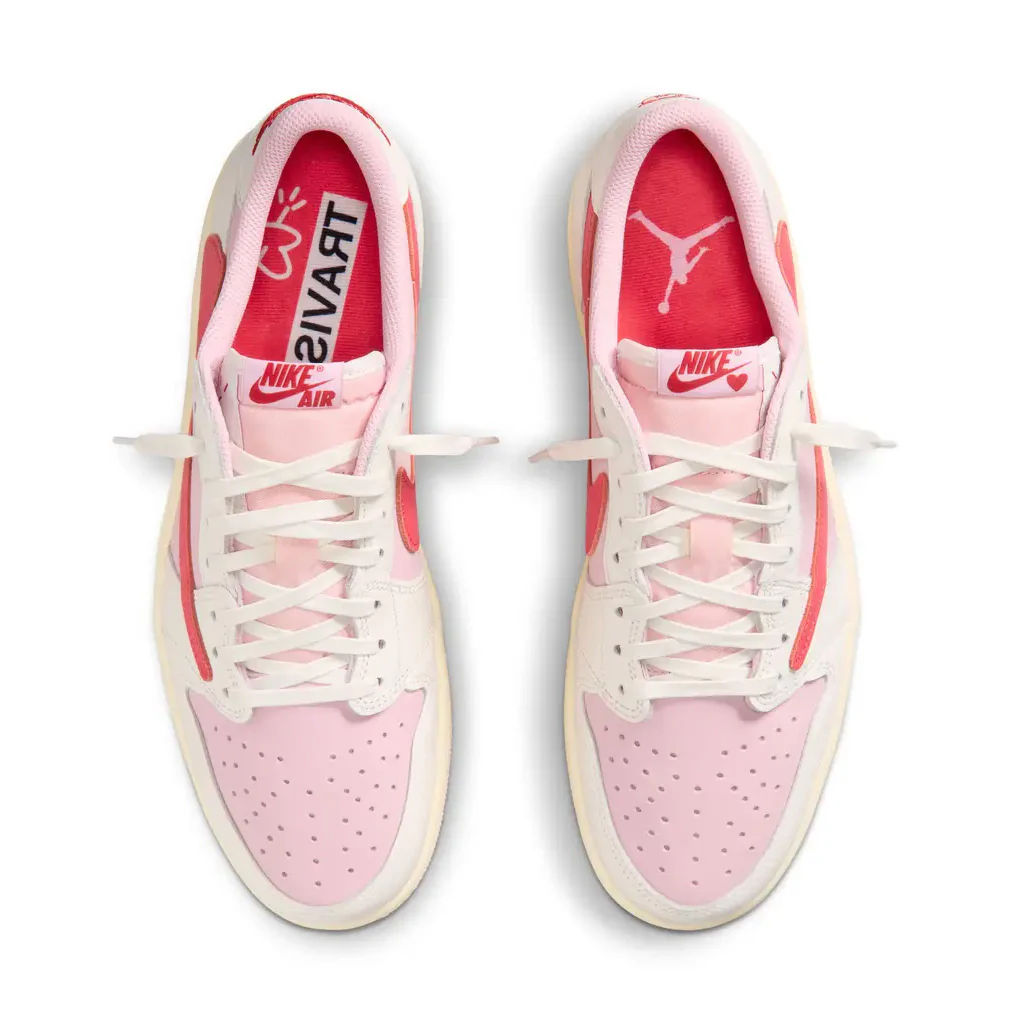 Air Jordan 1 Retro Low OG SP Travis Scott Sail Tropical Pink - Image 4
