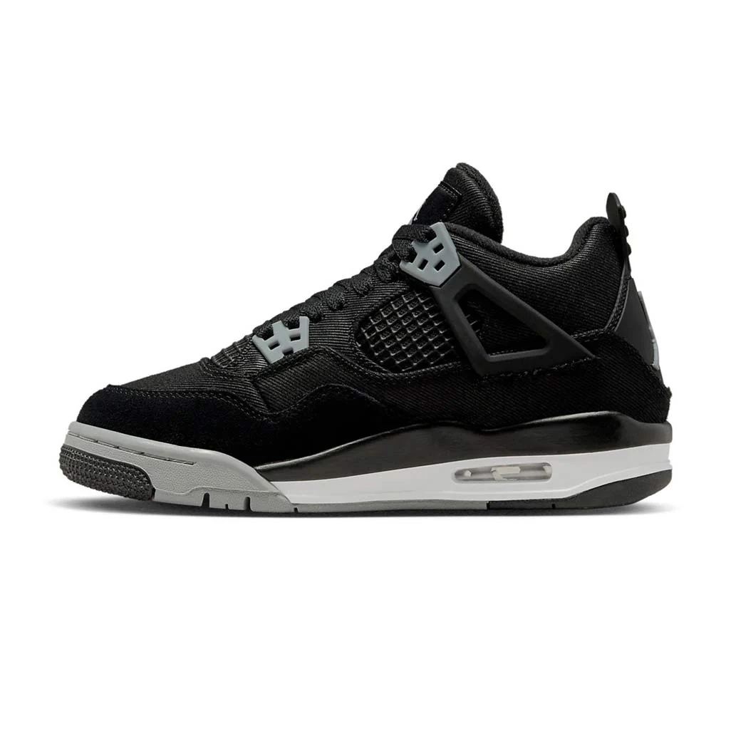 Air Jordan 4 Retro Black Canvas GS - Image 2