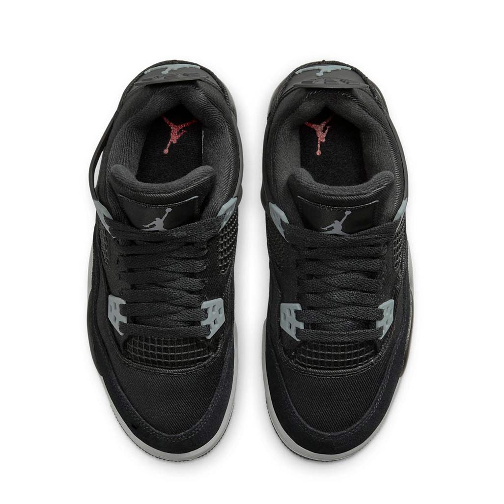 Air Jordan 4 Retro Black Canvas GS - Image 3