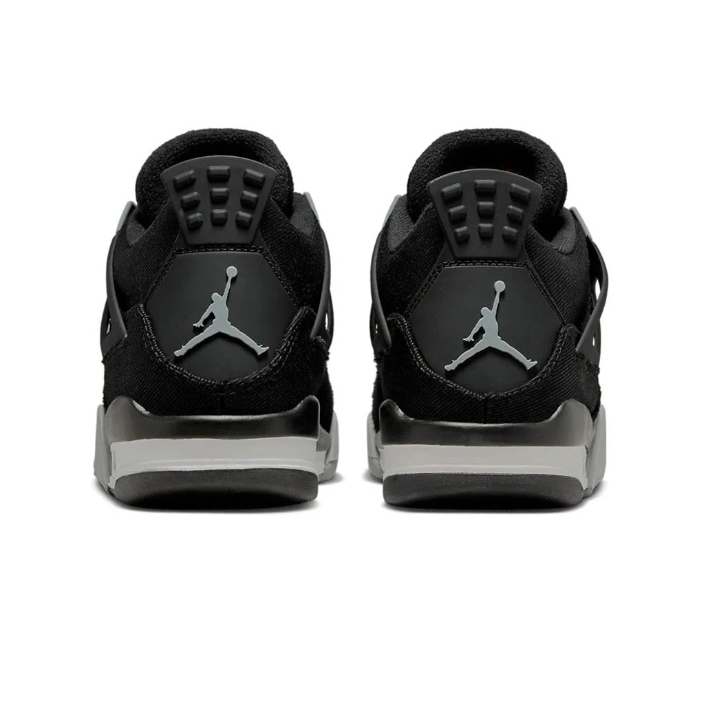 Air Jordan 4 Retro Black Canvas GS - Image 4