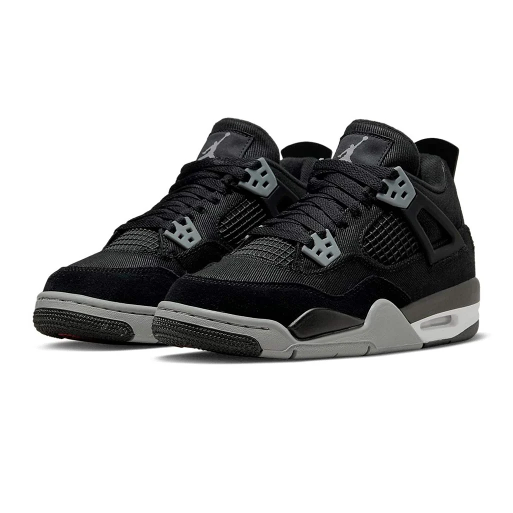 Air Jordan 4 Retro Black Canvas GS - Image 5