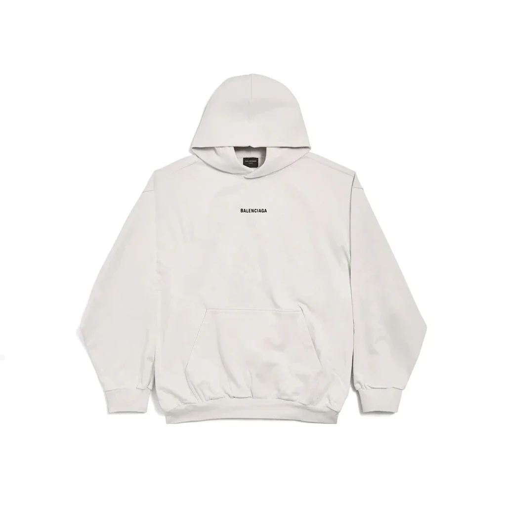 Balenciaga New Back Medium Fit Hoodie – Off White