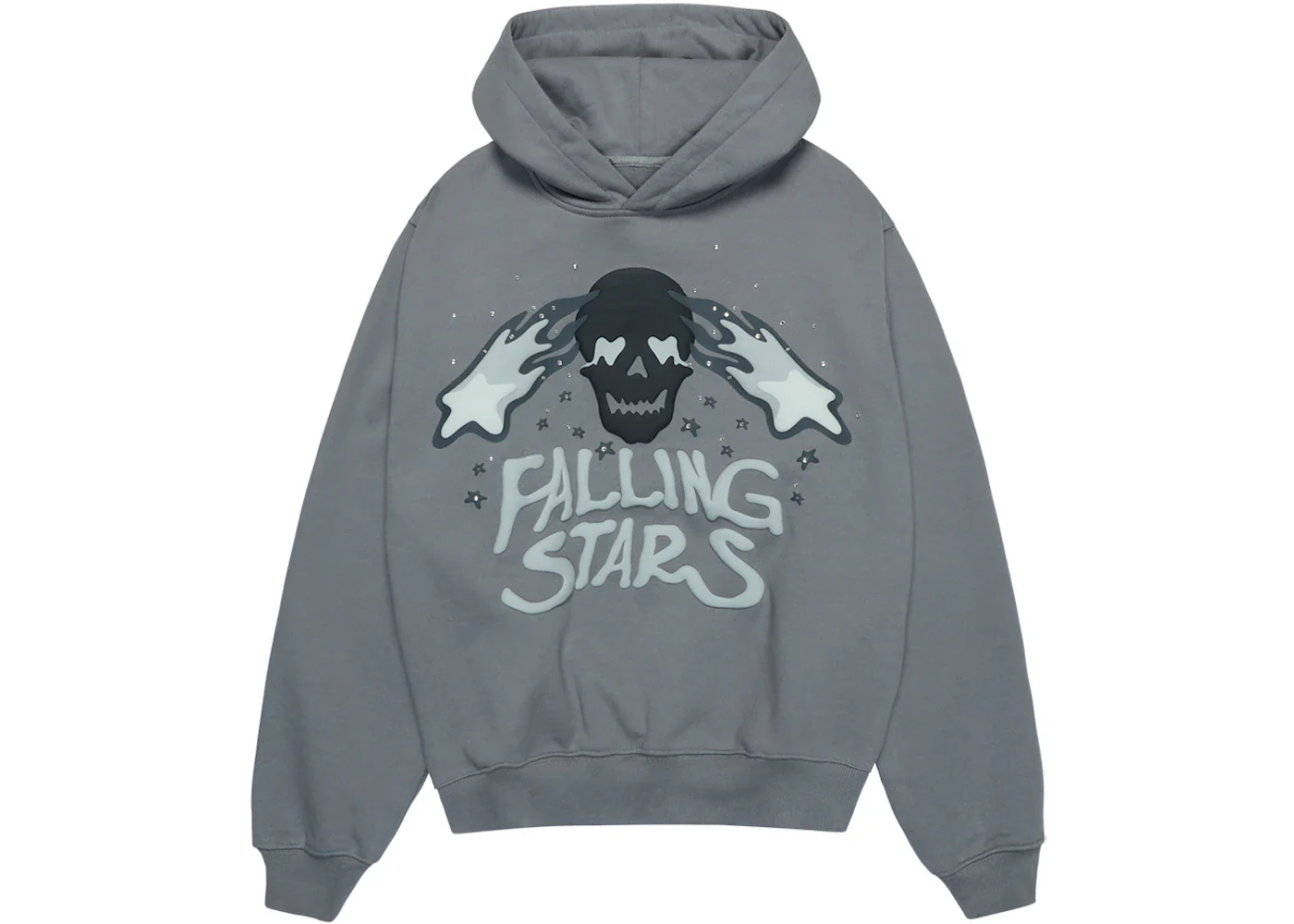 Broken Planet Falling Stars Hoodie Dark Gray - Image 2