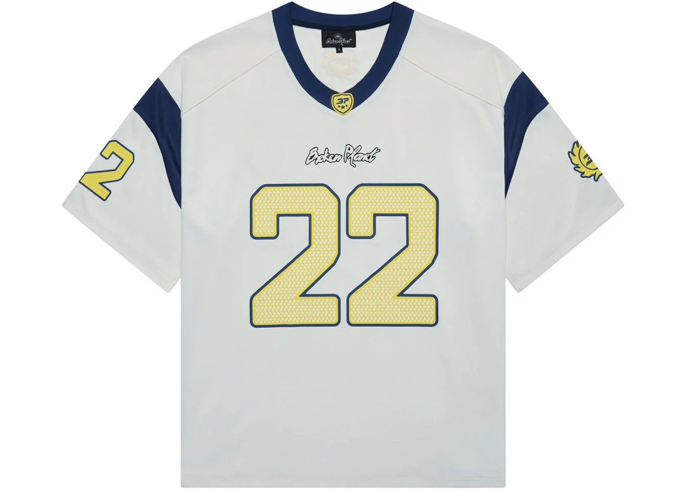 Broken Planet Football Jersey White/Blue - Image 2