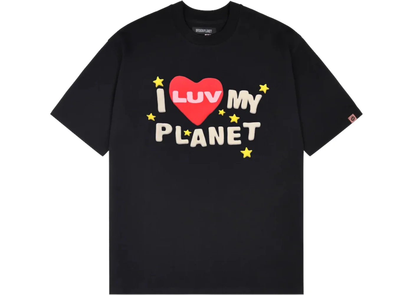 Broken Planet Luv My Planet T-shirt Midnight Black - Image 2