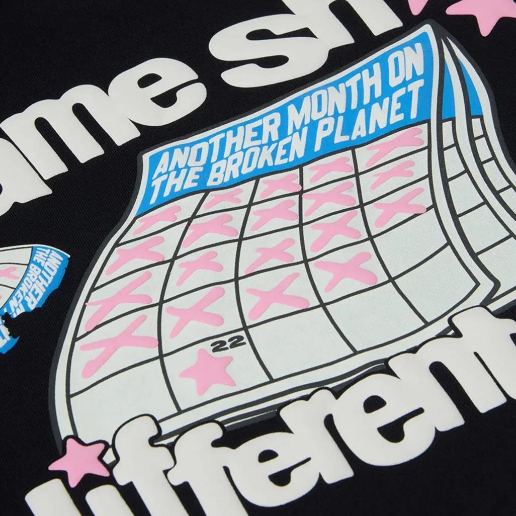 Broken Planet Market Different Day T Shirt Midnight Black - Image 3