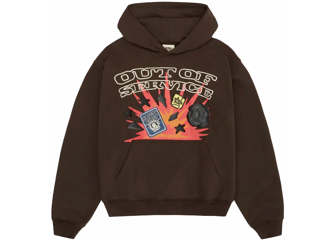 Broken Planet Out Of Service Hoodie Brown - Image 2