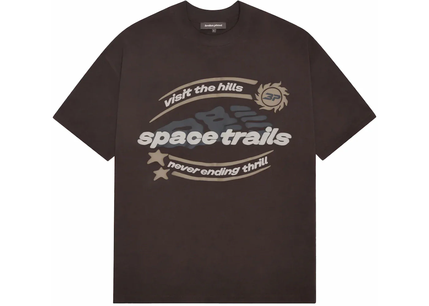 Broken Planet Space Trails T-shirt Mocha Brown - Image 2