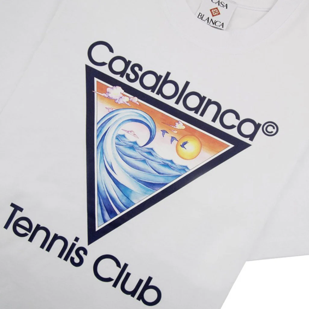 Casablanca Tennis Club Icon Printed T-shirt White - Image 4