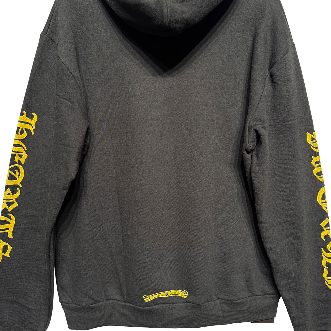 Chrome Hearts "1988" Script Logo Pullover Hoodie Black & Gold - Image 4