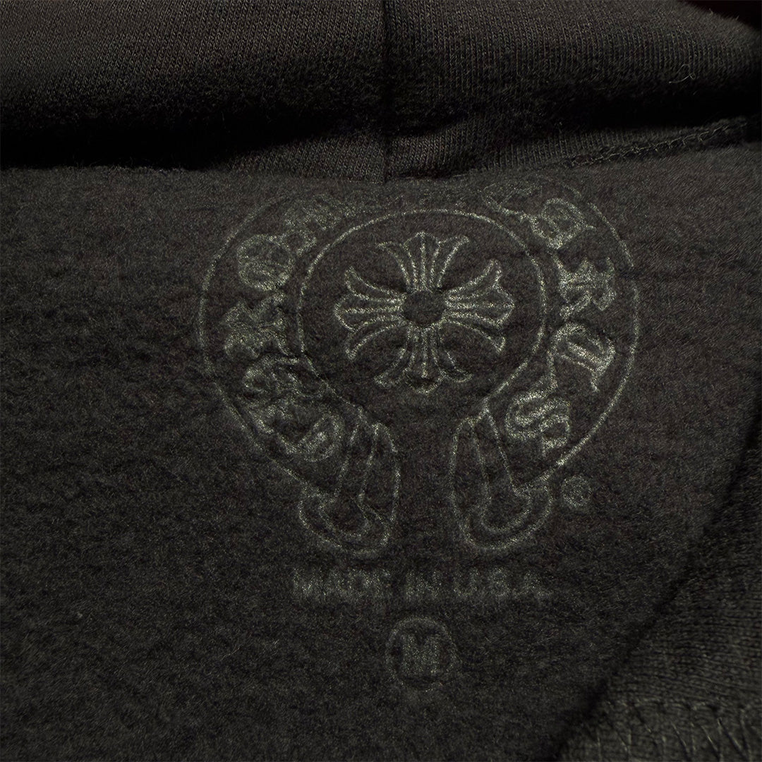 Chrome Hearts "1988" Script Logo Pullover Hoodie Black & Gold - Image 6