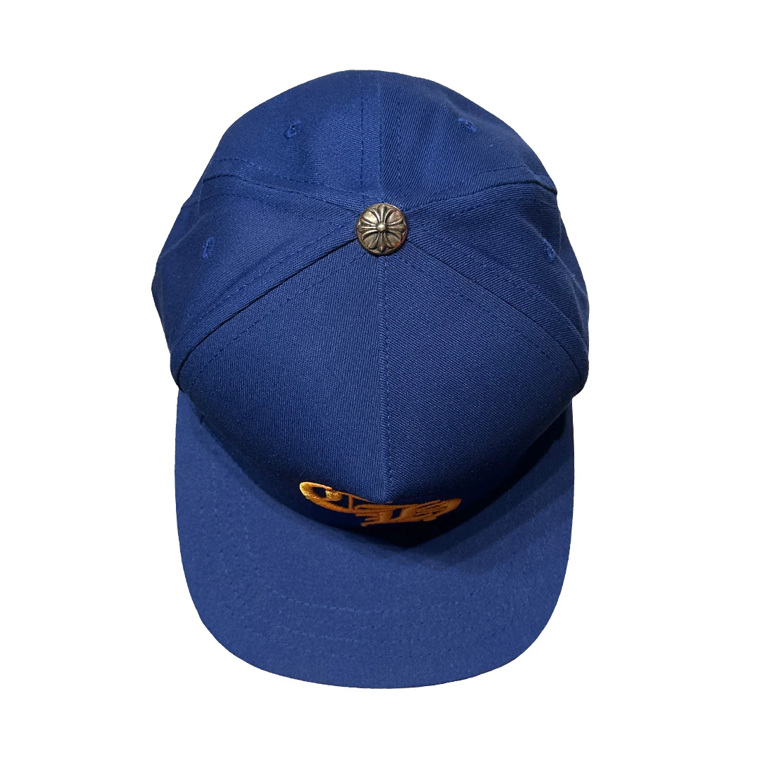 Chrome Hearts Baseball Trucker Hat Blue Gold - Image 3