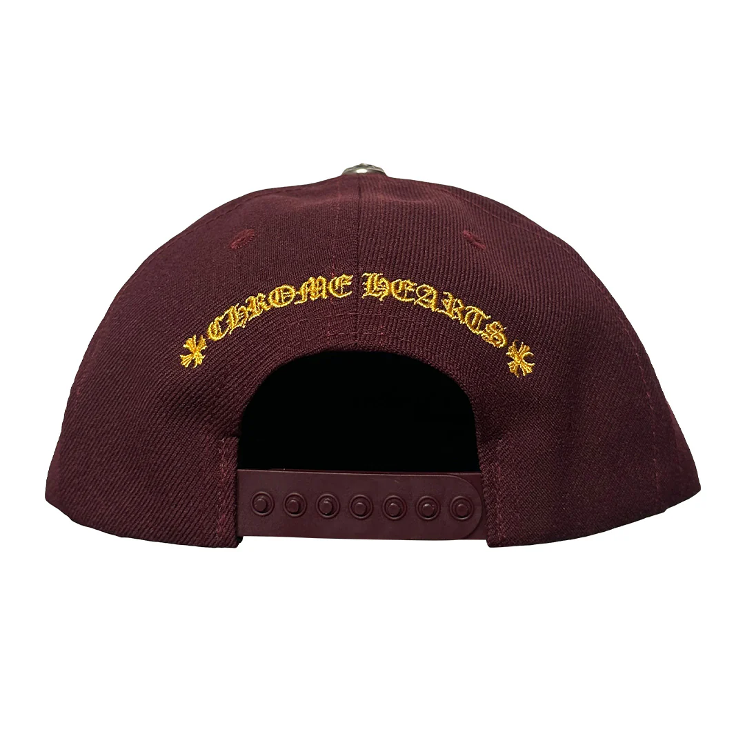 Chrome Hearts Baseball Trucker Hat Burgundy Gold - Image 5
