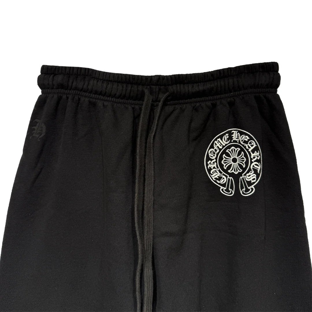 Chrome Hearts Horseshoe Logo Sweatpants Black - Image 3