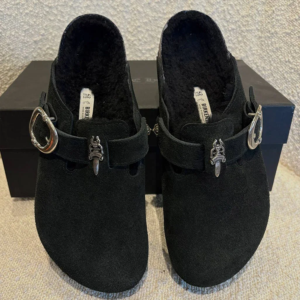 Chrome Hearts Birkenstocks Black