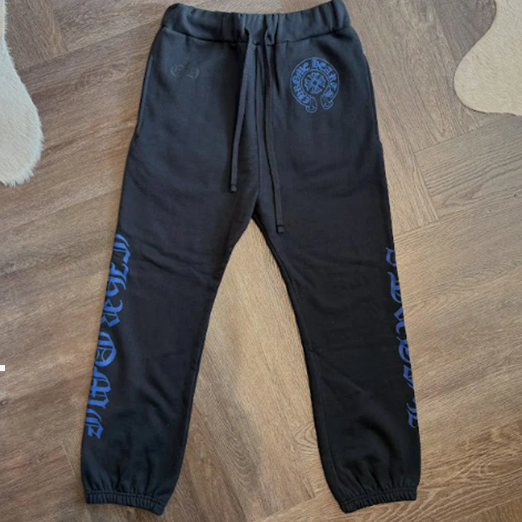 Chrome Hearts Black Blue Cotton Sweatpants