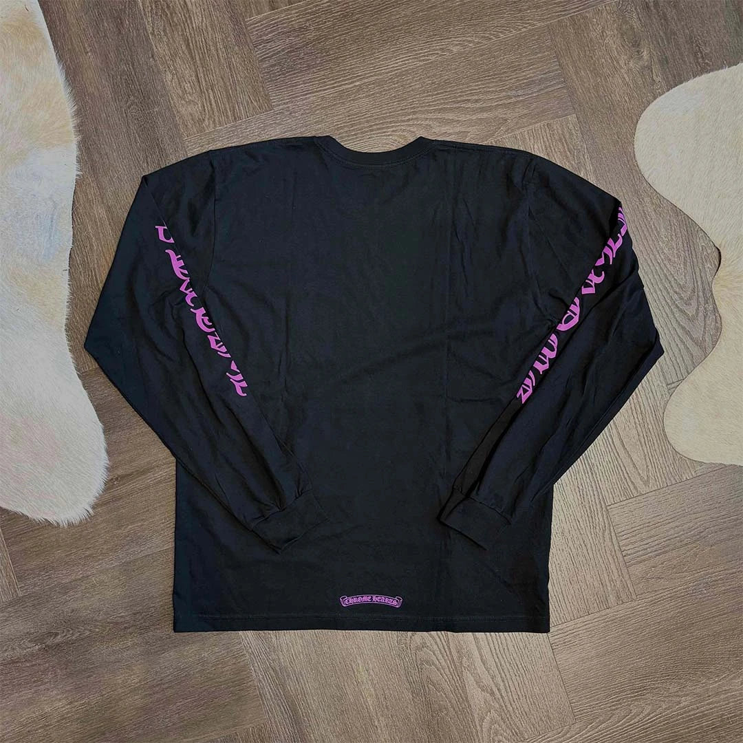 Chrome Hearts Black Purple Long Sleeve T-Shirt - Image 2