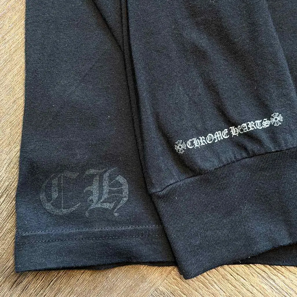 Chrome Hearts Black & Grey Staff Horseshoe Logo Longsleeve T-Shirt - Image 6