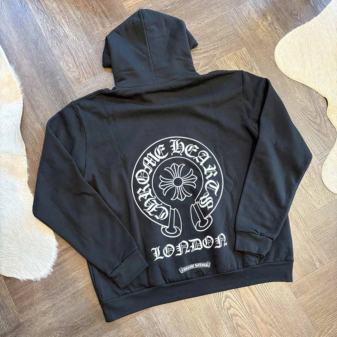 Chrome Hearts Black Horseshoe Hoodie London - Image 4