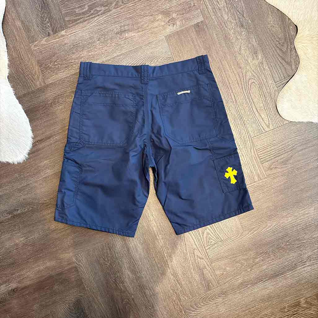 Chrome Hearts Blue Black Carpenter Cargo Shorts - Image 2