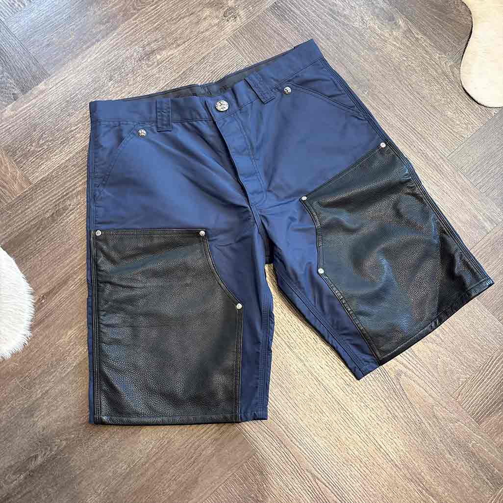 Chrome Hearts Blue Black Carpenter Cargo Shorts - Image 3