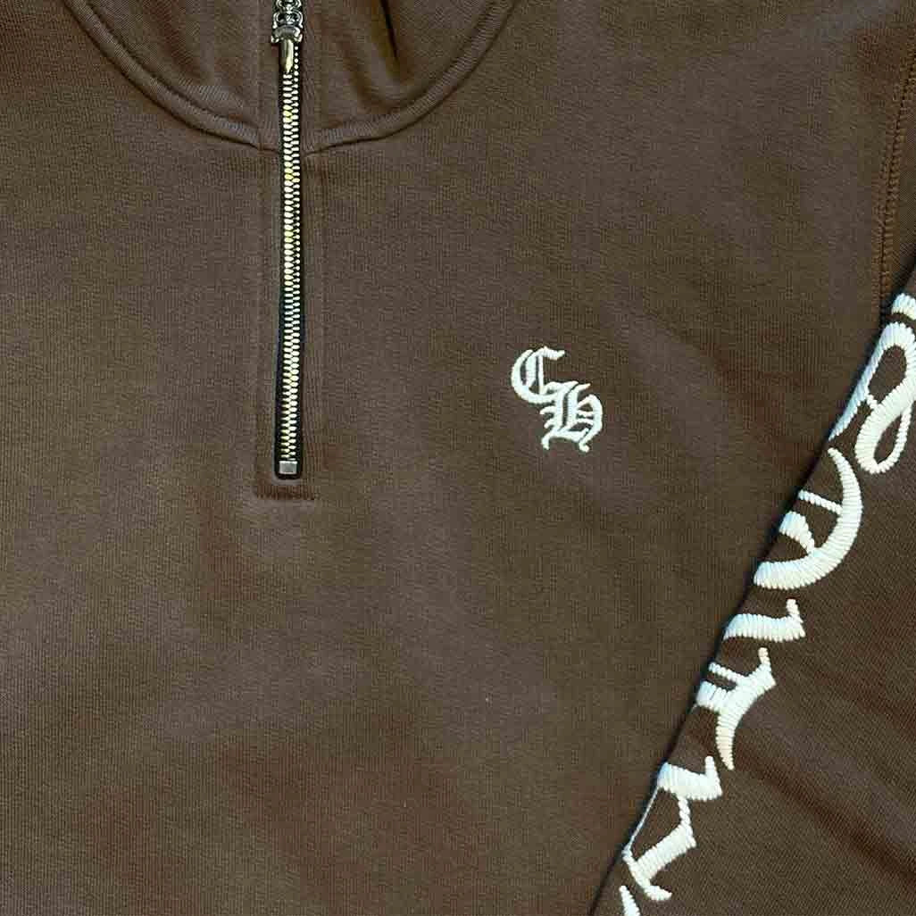 Chrome Hearts Brown Dagger Quarter-Zip Jumper - Image 4