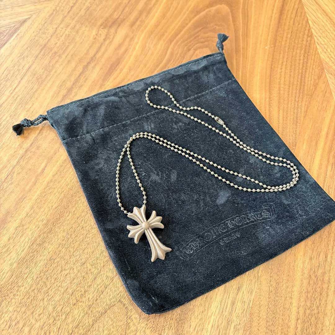 Chrome Hearts Brown Silicone Cross Necklace - Image 3
