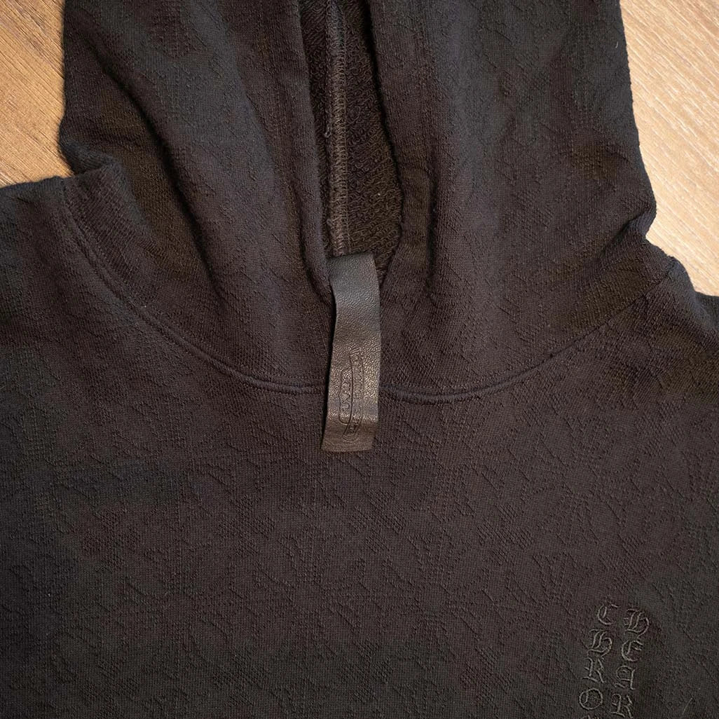 Chrome Hearts Monogram Patches Black Pullover Hoodie - Image 3