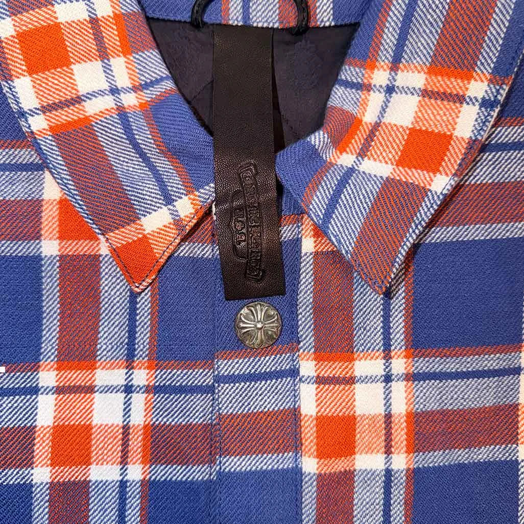 Chrome Hearts Checkered Blue Red Shirt Jacket - Image 3